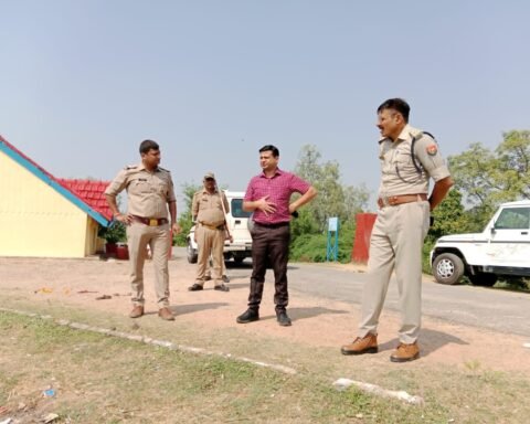 रावण दहन तैयारियों का निरीक्षण