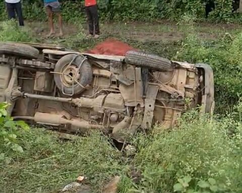 वैन नहर में पलटी