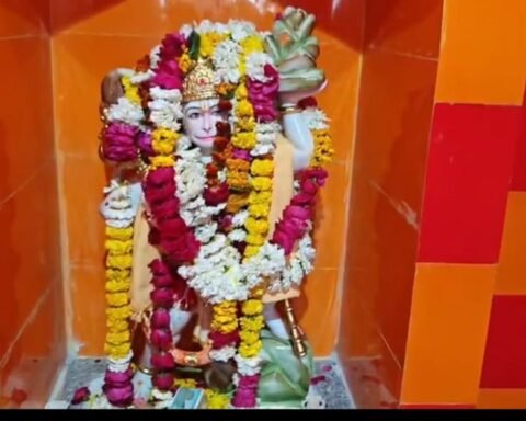 हनुमान जी की प्रतिमा की प्राण प्रतिष्ठा