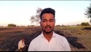 खेतों में लगी आग