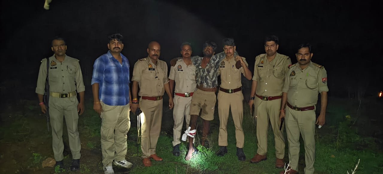 मुठभेड़ में बदमाश गिरफ्तार